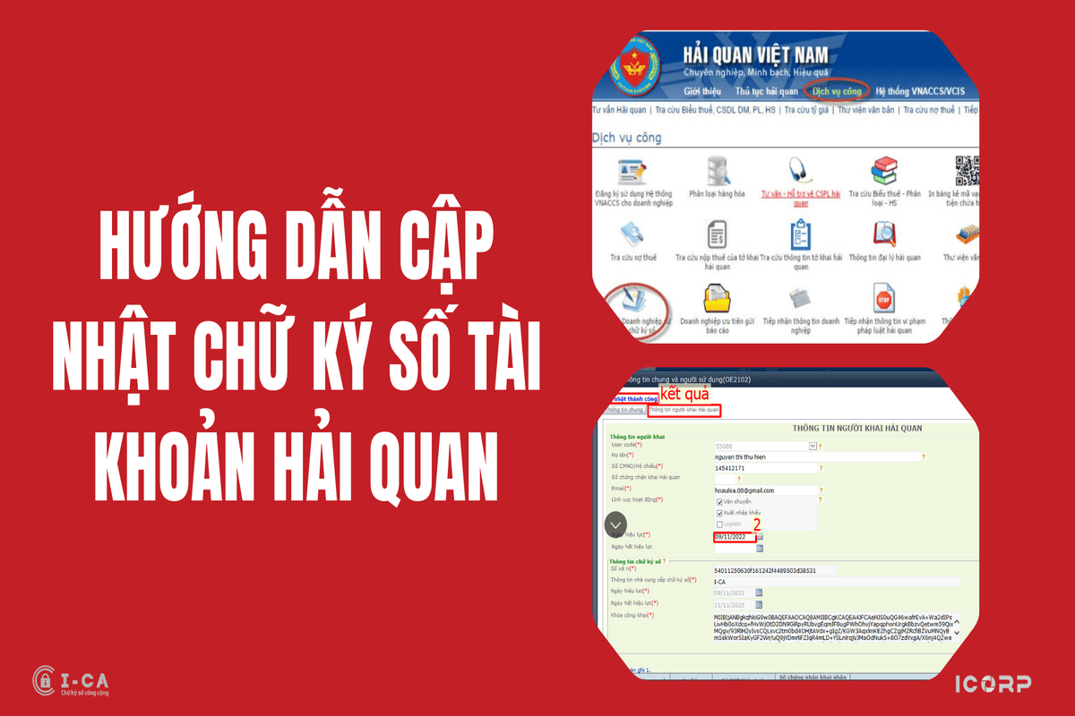 Hướng dẫn cập nhật chữ ký số tài khoản hải quan
